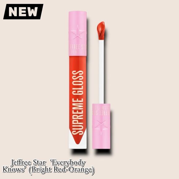 NEW NWT Jeffree Star Cosmetics – Supreme Gloss in ‘Everybody Knows’ (Bright Red- - Picture 2 of 12